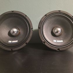 (2) 8" Midrange Midbass 400W Max 4-Ohm Bullet Speakers 
