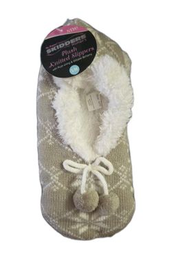 NEW Original Skidders Women’s S/M Plush Lined Slippers With