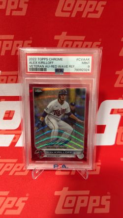 2022 Topps Chrome Alex Kirilloff Red Wave Refractor Auto PSA 9