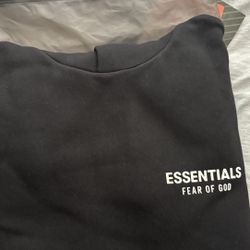 essential hoodie black and white 