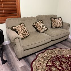 Sofa Couch & Chair with ottoman