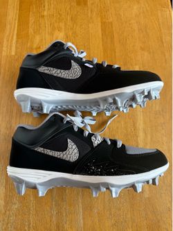 New Nike Jordan stadium 90 low TD football cleats black red cement Men’s 10 or 12