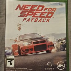 Need For Speed Payback Xbox One Game, Case,  & Manual