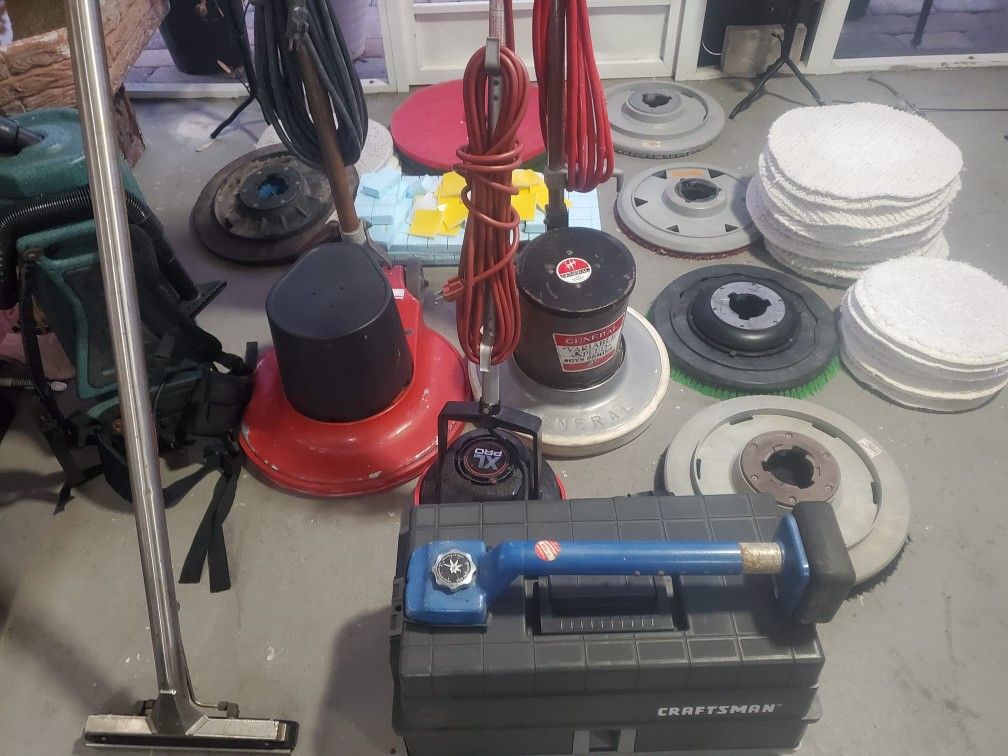 Three floor machines