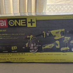 Brand New RYOBI ONE+ 18V 6 piece Combo Set