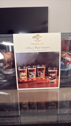 Wildscape 4-piece pint glasses