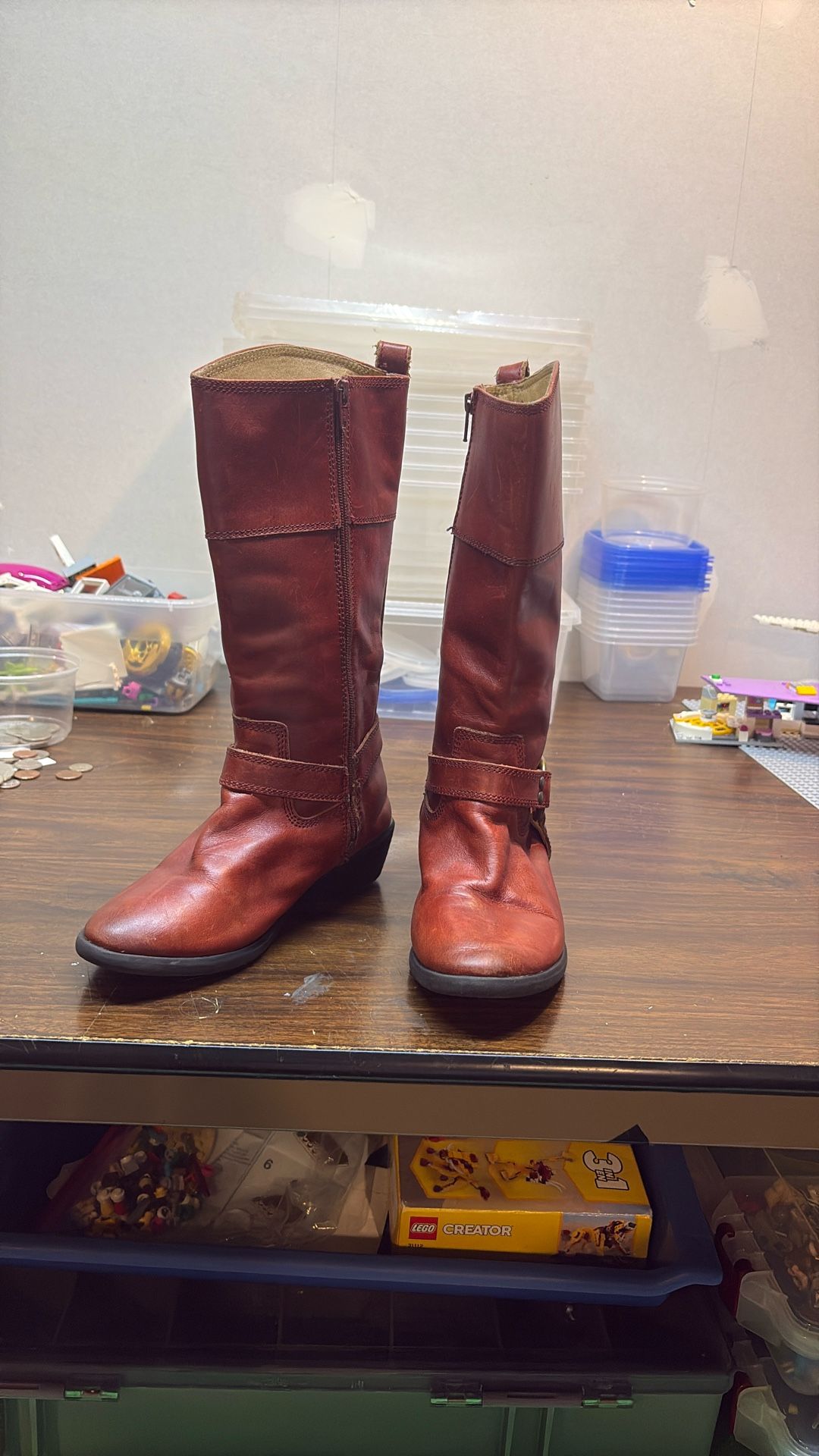 Red Pair and Yellow Pair Frye Cowboy Boots Kids 3 or 1Y