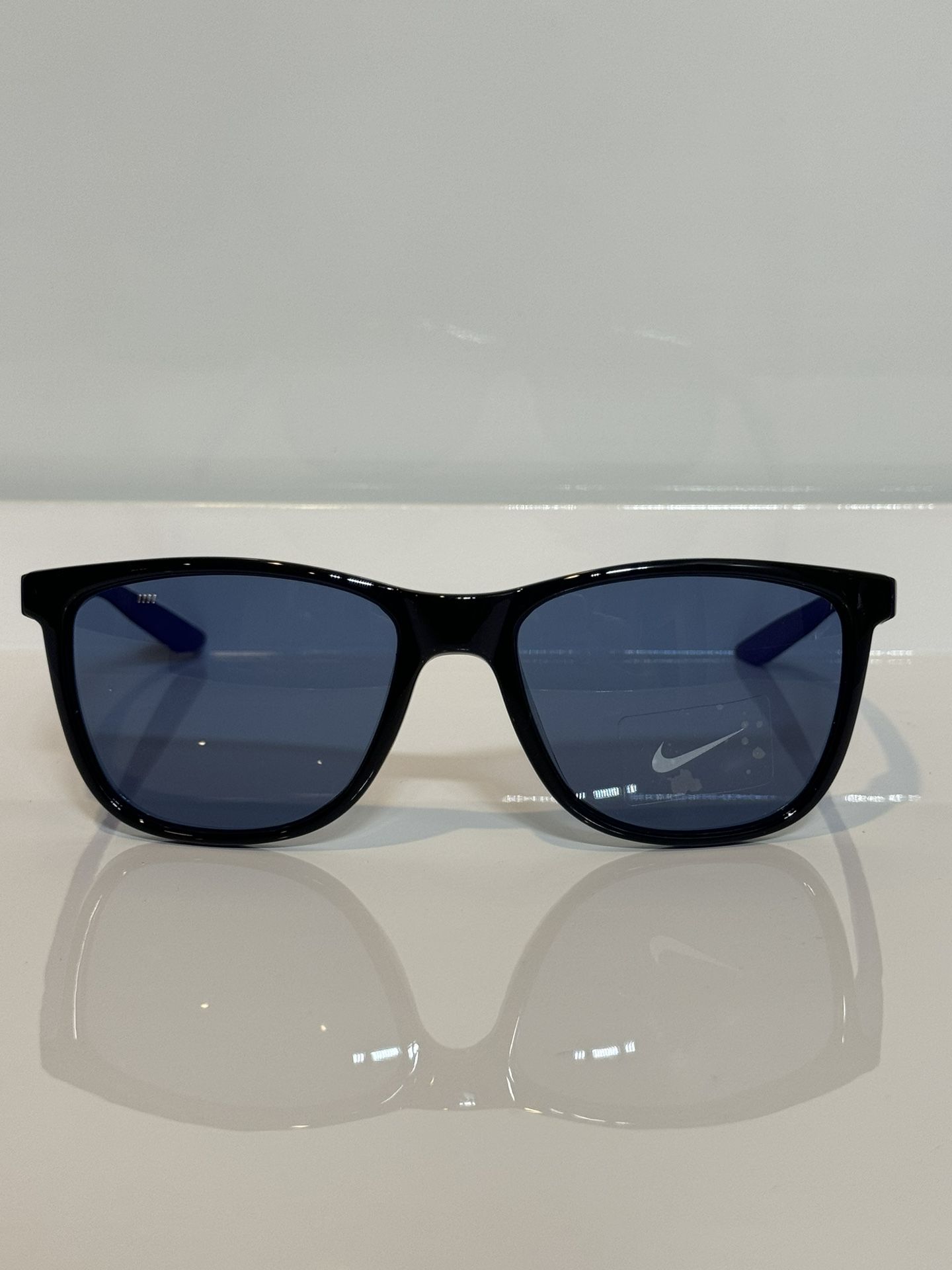 New Nike Dawn Ascent Black Plastic Blue Sunglasses 
