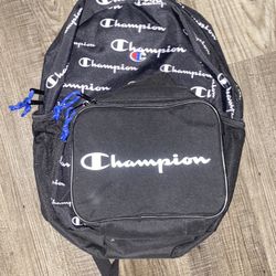 champion backpack with lunchbox