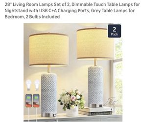 Dimmable Lamps Set Of 2