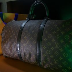 Louis Vuitton Keepall 55 Bandouliere In Macassar