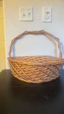Large Wicker Basket with Handle