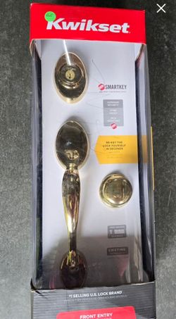 Kwikset Front Door Entry Lock Polished Brass
