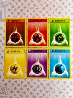Pokémon TCG Base Set Shadowless Energy Cards Lot of 6 LP Vintage 1999 WOTC