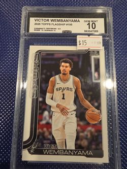 Victor Wembanyama 2025 Topps Flagship #195 CGC Gem Mint 10
