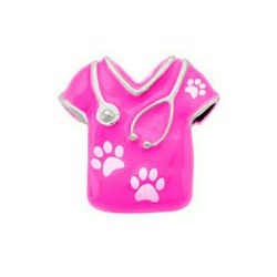 Origami Owl pink vet scrub