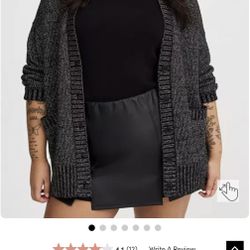 Woman Torrid Metallic Boyfriend Cardigan