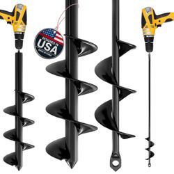 2 Pack Auger Drill Bits 1.6" x 16" & 3.5" x 16"