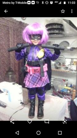 Hit girl costume from the movie kick but. Homemade size 5/7 with boots