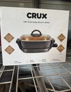 crux 6 qt electric skillet
