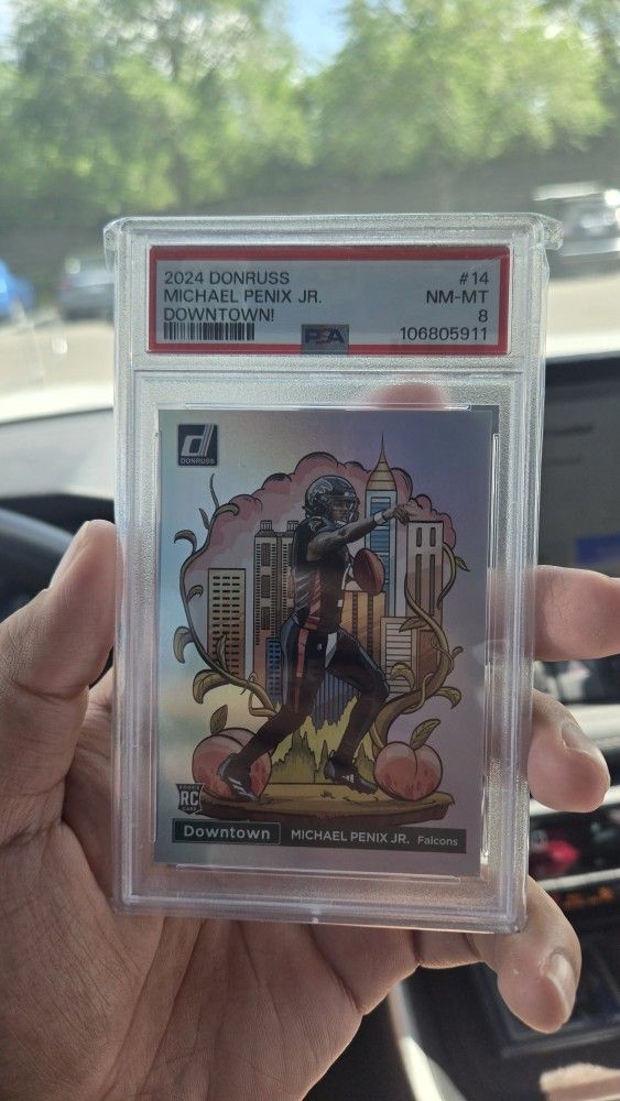 2024 Panini Donruss - Downtown! Michael Penix Jr. #14 (RC) PSA 8