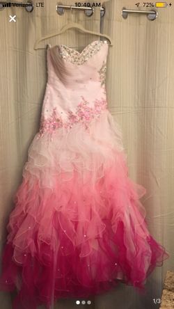 Pink ombré Mori Lee dress