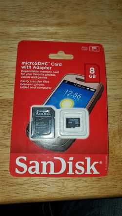 8 gb micro SDHC card with adapter