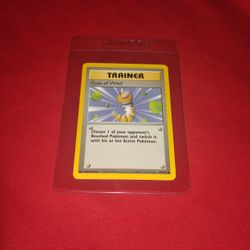 1st Edition 1999 Pokemon - Gust Of Wind Trainer Card 93/102