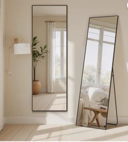 Simenmax Full Length Mirror, 19,5" x 63" Nano Glass Floor Mirror
