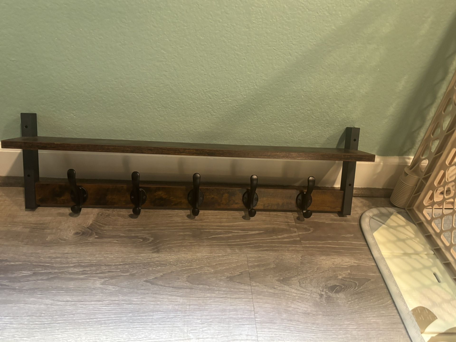 Wall Mounted Coat Rack Shelf