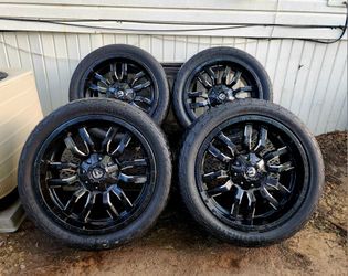 22" Fuel Rims with All terrain tires