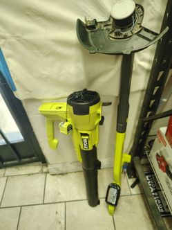 Ryobi weed eater and blower kit used