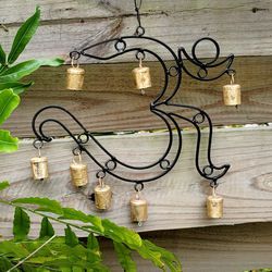 CLEARANCE! Brand New! 10" Iron Om Shaped Wind Chime - Metal | SHIPPING IS AVAILABLE