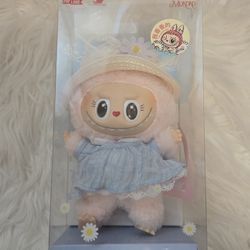 Popland Labubu Mokoko close to sweet blue diamond 3rd generation plush toy