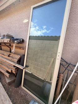 Storm Door with Glass Panel