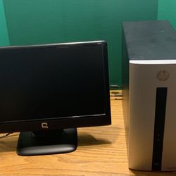 Desktop Computer And Monitor 