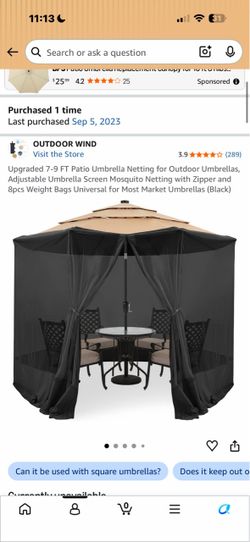 9-11ft bug net for umbrella