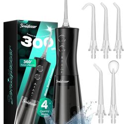 new Portable Water Flosser for Teeth Pick - Cordless Electric Oral Irrigator for Adults & Sensitive Gums 300ML Braces Cleaning 5 Jet Tips, IPX7 Waterp