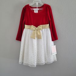 Bonnie Baby | Red Velvet Christmas Dress for Baby Girl 24 Months