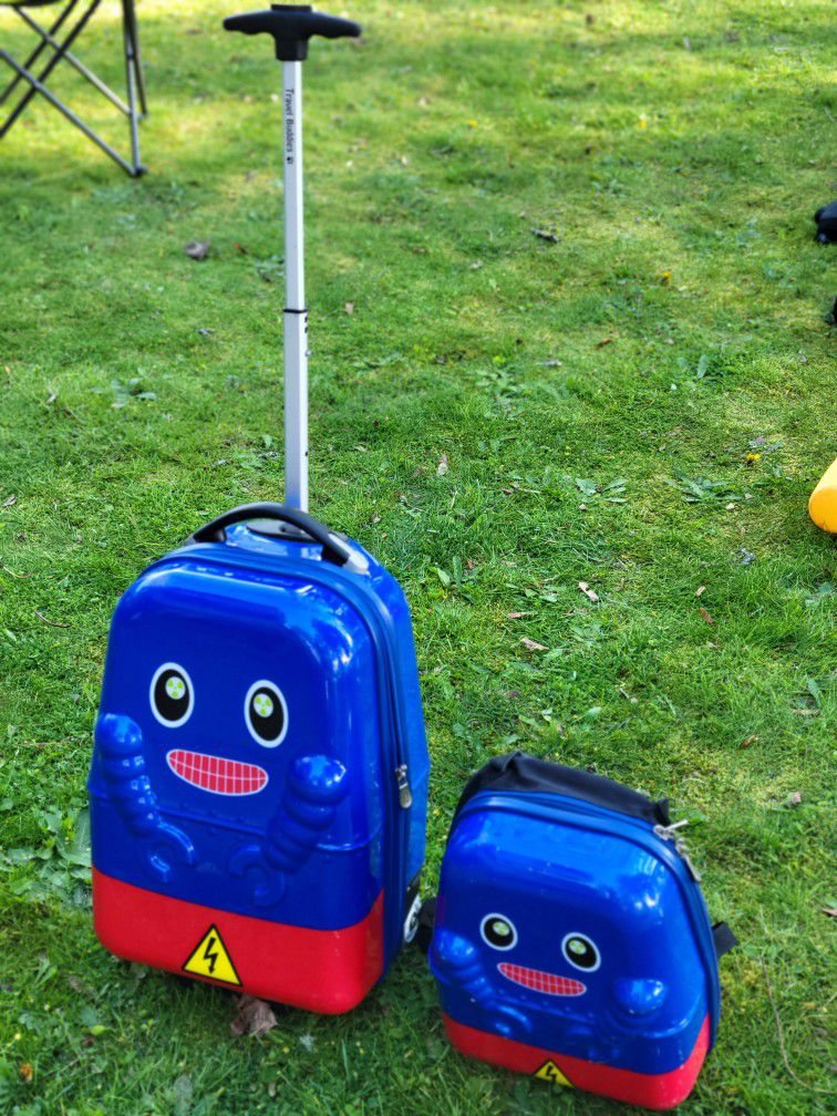 Kids Luggage Set - Travel Buddies Rusty Robot