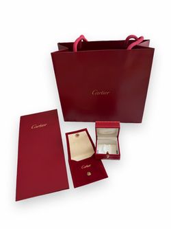 Cartier Red Jewelry Box and Gift Bag Set