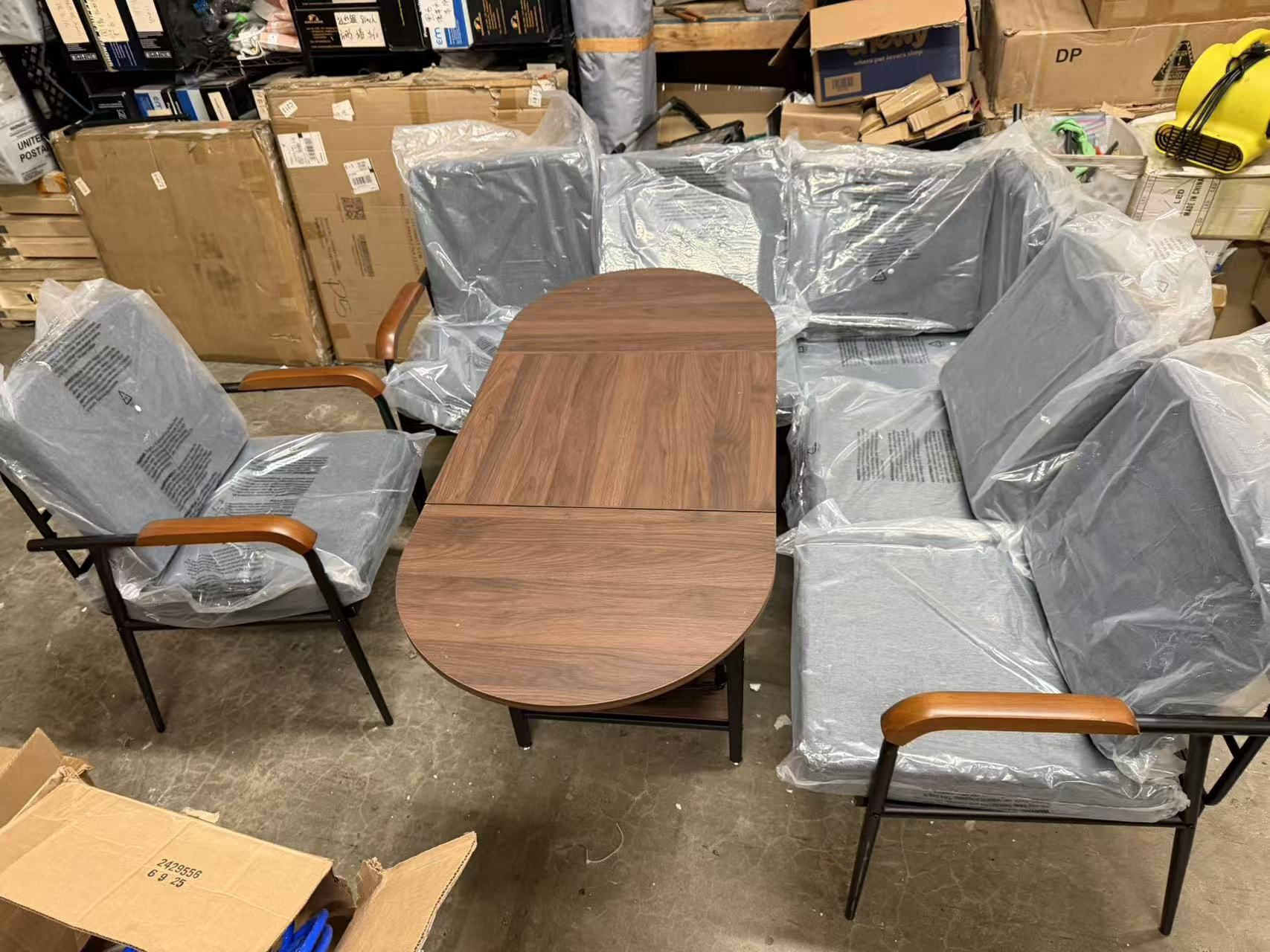 VFK Corner Dining Table Set with Storage Bench, 51” Folding Breakfast Nook Table and Stools, 3 Piece Kitchen Booth Dining Set for Small Space, Modern