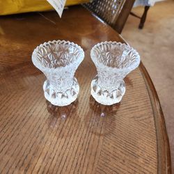 Vintage Princess House 3" 2 Taper Candle Holder Bundle
