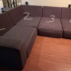 Gray Modular Couch - Four (4) Piece Set