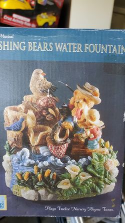 Fishing bears water fountain musical