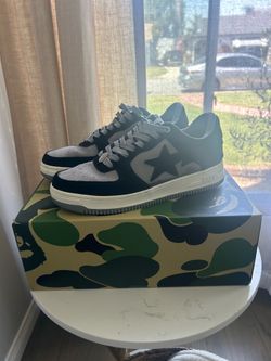 BAPE STA Black/Grey Suede Size 10