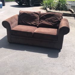 2 Brown Comfy Sofa Set! 