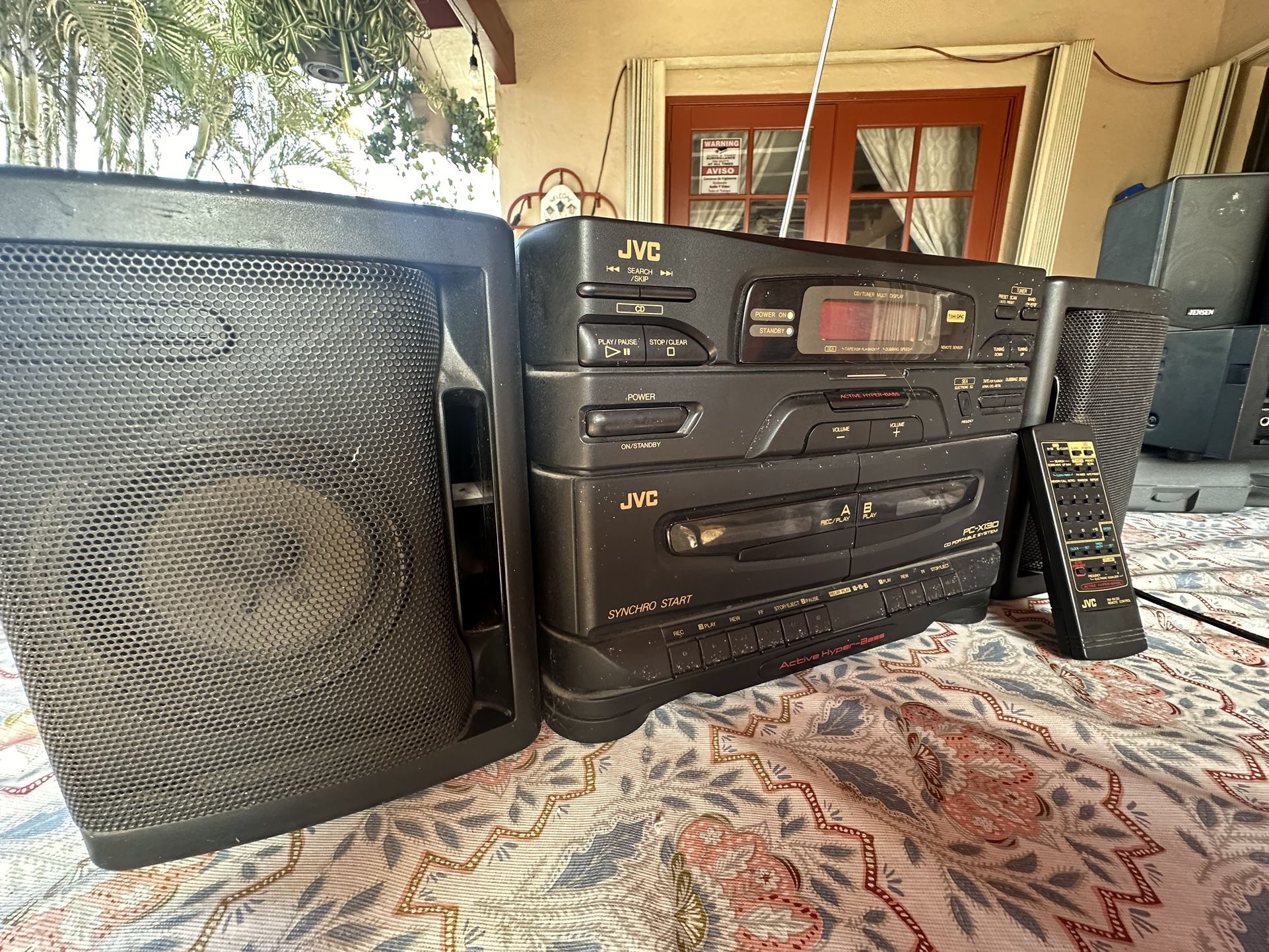 JVC PC-X130 Boombox Ghetto Blaster 90s CD Cassette Player AM/FM WORKS!. Condition is Used. Call. MANNY # 7.8.6 8.3.8 3.7.7.7. $40.00 firm
