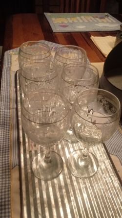 Wine glasses vintage beautiful detail