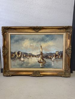 Vintage Italian Oil Painting